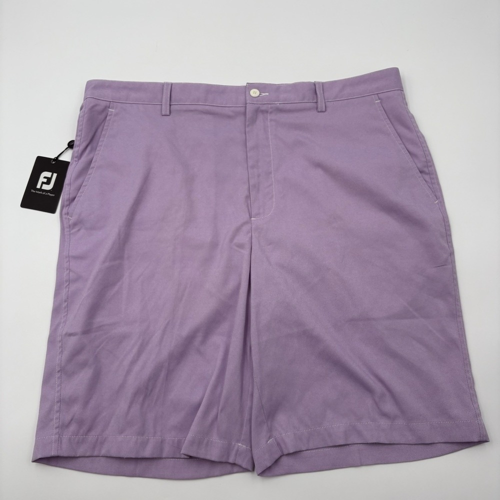FootJoy Men's Lavender Chambray Golf Shorts W40 NWT Moisture Wicking Performance